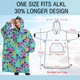 thumbnail image 4 of Oversized Wearable Blanket Hoodie,Colorful Butterfly Pattern Sherpa Blanket Hoodie with Super Pockets,Super Warm Fuzzy Pullover for Women & Men, 4 of 6