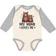 thumbnail image 3 of Inktastic My Mimi Loves Me Bear Boys or Girls Long Sleeve Baby Bodysuit, 3 of 5