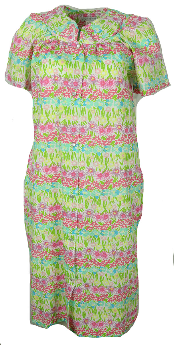 womens cotton snap front duster