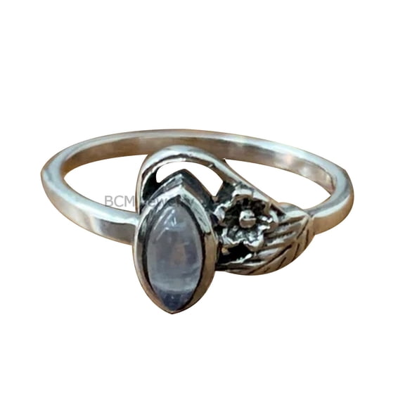 925 Sterling Silver Ring For Womens, Natural Moonstone Ring Gemstone Unique Handcrafted Ring For Her