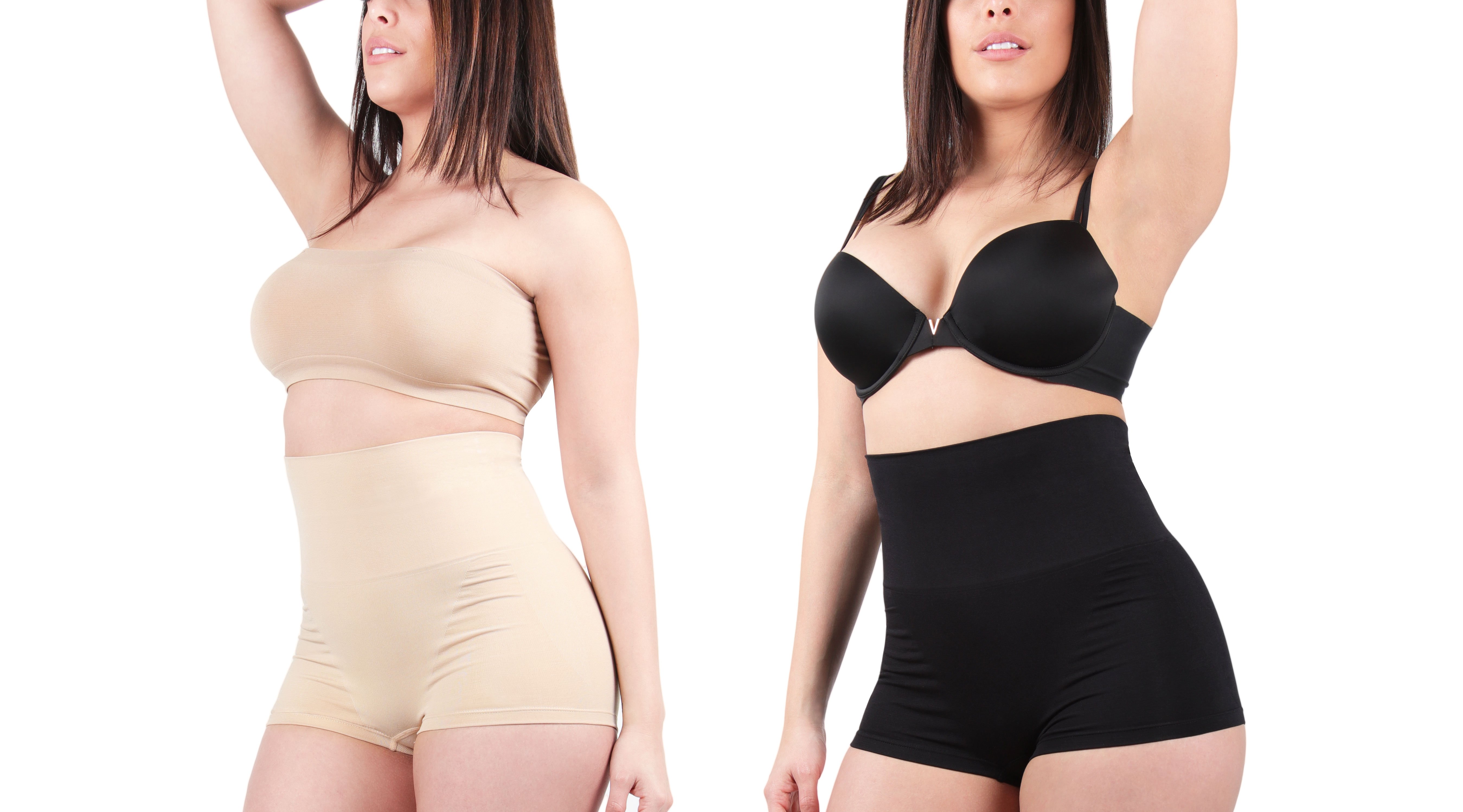 Memoi Women's 2 Pack High Waisted Thigh 
