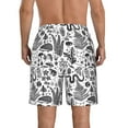 thumbnail image 3 of KLL Fall Forest Men's Casual Summer Beach Shorts Hawaiian Shorts with Pockets-3X-Large, 3 of 5
