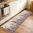 thumbnail image 2 of 2'x6' Rug Runners for Hallways Kitchen, Watercolor Flowers Non Slip Entryway Beside Floor Carpet Runner, Retro Botanical Blooms Floral Butterfly Laundry Room Bedroom Throw Rugs Mat for Family Pet, 2 of 8