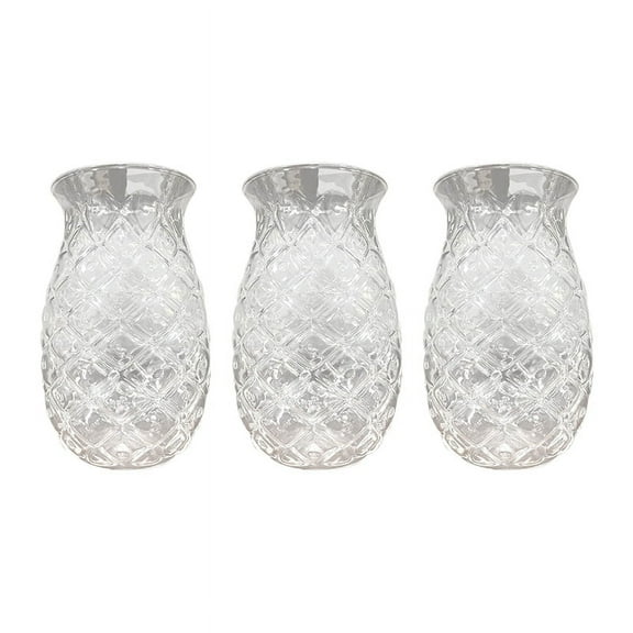 3pcs Pineapple Cocktail Glasses Embossed Juice Glasses for Cocktails and Drinks,3 * Glass cup,Transparent