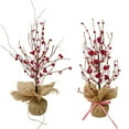 thumbnail image 3 of Pompotops Artificial Love Berry Heart Blossom Wooden Table Tree Wedding Decoration Indoor Dining Table Decoration Artificial Love Berry Wooden Stakes, 3 of 5