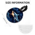 thumbnail image 5 of Starry Shark 2pcs PU Leather Round Bag Tags Suitcase Handbag Tags with Privacy Cover and Name ID Tag for Travel Luggage, Handbags, Backpacks, School Bags, 5 of 6