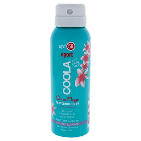Sport Sunscreen Spray SPF 50 - Guava Mango by Coola for Unisex - 3 oz Sunscreen