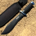 thumbnail image 1 of 13" Defender Xtreme Serrated Blade All Black Hunting Knife with Sheath, 1 of 2
