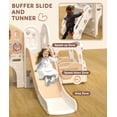 thumbnail image 6 of XJD 10-in-1 Toddler Slide, Kids Slide for Ages 1-3, Bus Themed Baby Slide, Outdoor Indoor Playground with Basketball Hoop (Beige+White), 6 of 13
