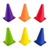 Set of 6 - 9   Sport Cones in Vivid Colored Vinyl by Crown Sporting Goods