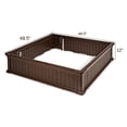 thumbnail image 2 of Gymax 48.5'' Raised Garden Bed Square Plant Box Planter Flower Vegetable Brown, 2 of 10