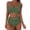 Army Green, variant on Qiopertar Women's Swimsuit Bikini Set Push Up Padded Swimwear Solid Color Two Piece Bathing Suit Retro High Cut Beach Vacation Pool Party, Wine S