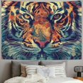 thumbnail image 2 of BCIIG Tiger Face Graphic Tapestry Wall Hanging for Home Decor - Unique Style Aesthetic Art for Living Room Bedroom Dorm Apartment Farmhouse 50x40inch, 2 of 6