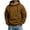 Khaki, variant on Men's Cowl Neck Layered Hoodie Side Zipper Kangaroo Pocket Raglan Long Sleeve Fleece Casual Street Sweatshirt Tops Navy XXL