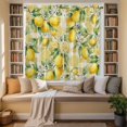 thumbnail image 2 of Yellow Lemons Kitchen Curtains 63 Inch Length, Summer Botanical Checkered Pastoral Tiers Curtains for Living Room Berdoom Bathroom, Light Filtering Drapes Window Treatment 2 Panels 42"Wx63"L, 2 of 8