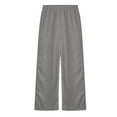 thumbnail image 5 of ameIAEA Girls High Waisted Wide Leg Pants Kids Solid Color Casual Long Trousers for 5-13 Years, 5 of 6