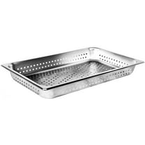 TrueCraftware -Full Size 2-1/2" Deep Perforated Stainless Steel Anti-Jamming Steam Pan 24 Gauge- Steam Food Pan Anti-Jam Steam Table Hotel Pan for Restaurant Family Events Personal Catering Use