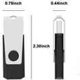 thumbnail image 4 of USB Flash Drive 50PCS 1GB USB 2.0 Flash Drive Memory Stick USB Drive Thumb Drives Bulk Pack Swivel Memory Stick Thumb Drives Pen Drive (1G, 50 Pack, Black), 4 of 6