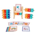 thumbnail image 3 of Bloques de lectura de madera, juegos de ortografía, tarjetas flash que giran letras giratorias, juguetes educativos, juego de juego para perfke juegos de deletreo de palabras, 3 of 9