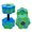 Blue-green, variant on Plum Blossom Shaped EVA Water Fitness Dumbbells, Underwater Resistance Training Weights for Pool Workouts, Lightweight Aquatic Exercise Gear to Tone Arms with Water Resistance