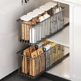 thumbnail image 1 of 2 piezas Organizador de Gabinete Extraíble, No Drill con, Organizador de Cajones de Cocina, Cajones Extraibles para Cocina, Adecuado para cocina/baño, etc, 41×15.3×16 cm, Negro, 1 of 6