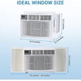 thumbnail image 2 of 12000 BTU Window Air Conditioner with Remote, Quiet AC for Rooms Up to 550 Sq. Ft., 3 Cooling and Fan Speeds, LED Display, Auto Restart, Easy Install, 2 of 7