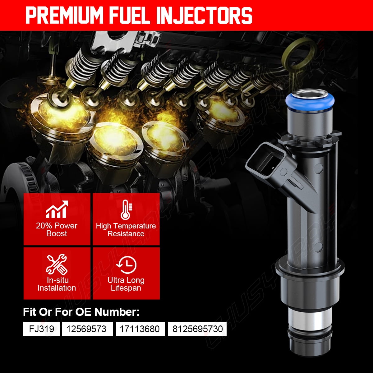 Set of 6 Fuel Injector For 2004-2007 Chevrolet Colorado & GMC Canyon 2.8L 2.9L