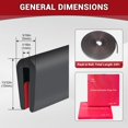 thumbnail image 2 of Borde de goma YANRUIPRO, 1,6 mm, autoadhesivo, 6 m, EPDM, negro, 2 of 7