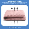thumbnail image 2 of Delta Children Breathable Crib Mattress Pad Cover - 100% Breathable Mattress Pad Cover for Cribs - Elastic Edges for Secure, Universal Fit - Machine Washable - 1 Pack, Pink, 2 of 9