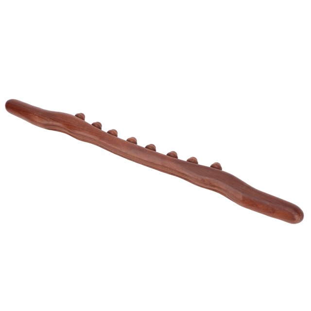 Palo De Masaje Guasha, Madera De Haya, Alivio De La Fatiga, Drenaje Linfático, Terapia De Madera, Palo Raspador De Mano, 8 Cuentas Para Piernas