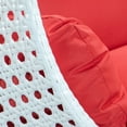 thumbnail image 5 of LeisureMod Modern Beige Wicker Hanging Double Seater Egg Swing Chair with Cushion, Red - Indoor/Outdoor Patio Swing, 5 of 5