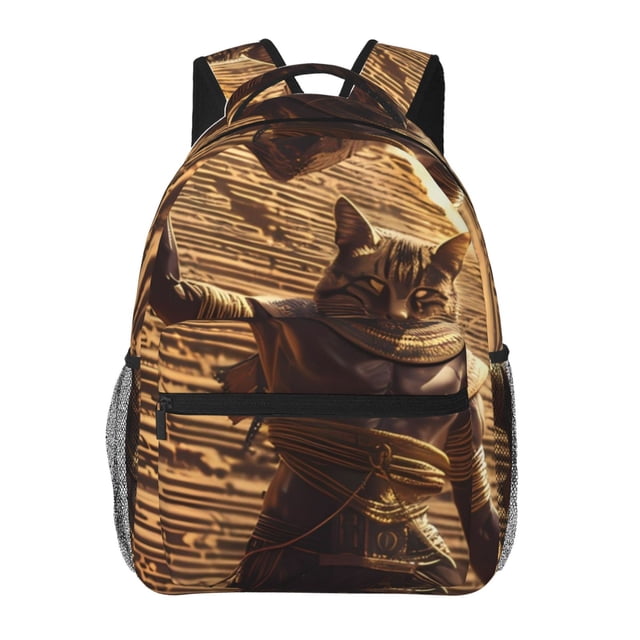 Balery Egyptian Cat Pharaoh Magic Mochila Escolar Impresa, Mochila Ligera para Viajes Casual, Mochila Duradera y Cómoda Multifuncional, Mochila para Laptop-One Size