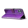 thumbnail image 7 of For Samsung A04E Case Bling Glitter Shiny Magnetic Closure Luxury PU Leather RFID Blocking Wallet Card Holder Hand Strap Folio Kickstand Flip Case Women Girls For Samsung Galaxy A04E, Purple, 7 of 7