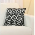 thumbnail image 6 of Lanco Ikat Diamond Decorative Throw Pillow, Set of 2, 16" x 16", Square,  Black/White, Geometric, 6 of 9