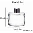 thumbnail image 3 of 2 PCS 50ml/1.7oz Empty Clear Round Glass Diffuser Jars Aromatherapy Diffusers Vase Fragrance Refill Aroma Dispenser for DIY Replacement Reed Diffuser Sets Craft Projects Wedding Party Decor, 3 of 8