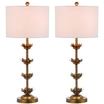 SAFAVIEH Lani 32 in. H Table Lamps with USB Port, Antique Gold, Set of 2