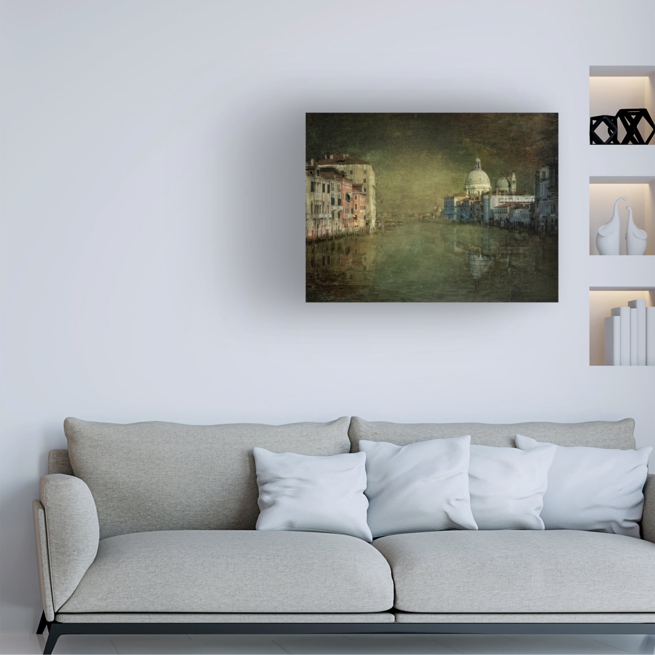 Canvas Wall Art - Joan Blease 'Grand Canal Impression' Wall Art for Living Room, Bedroom, or Office D?cor by Trademark Fine Art - 19 x 14 Inches