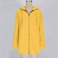 thumbnail image 6 of YUGYXL Thermal Hooded Zip Up Sweatshirt for Women Fall Winter Warm Long Sleeve Soft Fuzzy Fleece Sherpa Lined Tunic Hoodies Yellow S, 6 of 9