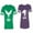 Men Green / Women Purple, variant on King Queen Eagle White Matching Couple Cotton Jerseys (Men Green / Women Black) (Men S / Women S)