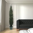 thumbnail image 3 of Vickerman 7' Artificial UV Resistant Pond Cypress Tree in Two Tone Green Pot., 3 of 4
