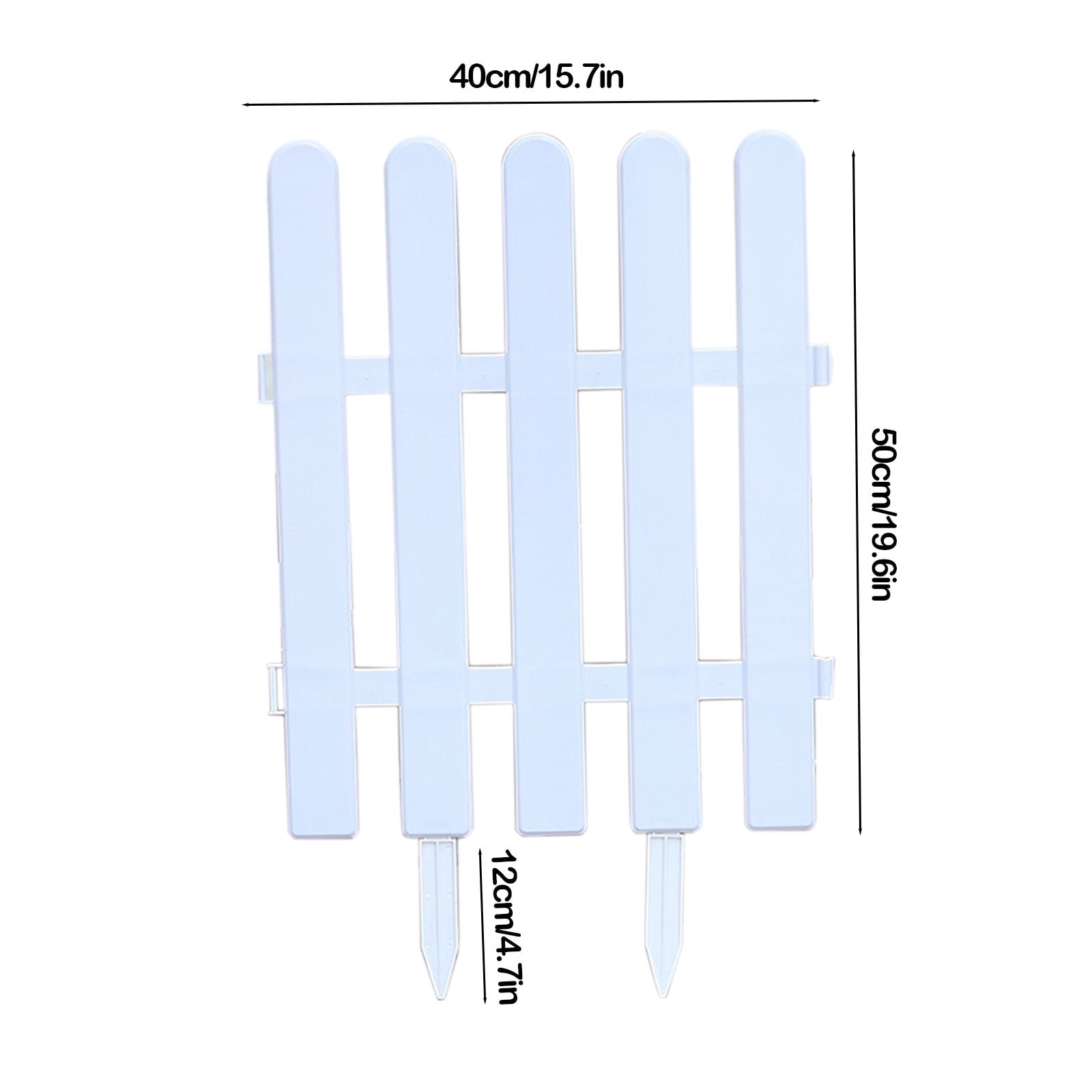 WOHAPY Upgrade PVC Garden Fence, White Decorative Hedge Fence, Plastic Patio Border for Garden and Outdoor Space, Multiple Sizes Available, Easy to Install 15.74*19.68in