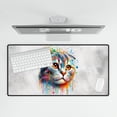 thumbnail image 4 of Watercolor Drip Scottish Fold Pop Art Colorful Portrait Artwork Desk Mat Full Keyboard Mouse Pad Cat Lover Kitten Owner Gifts Large Mousepad - 01009, 4 of 5