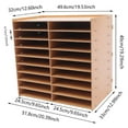 thumbnail image 6 of Wood File Organizer Desktop, 18 Slots Document Letter Mail Tray Sorter, Wooden File Paper Letter Tray Desktop Paper Sorter Literature Organizer Rack for School Home Office Supplies (Brown), 6 of 8