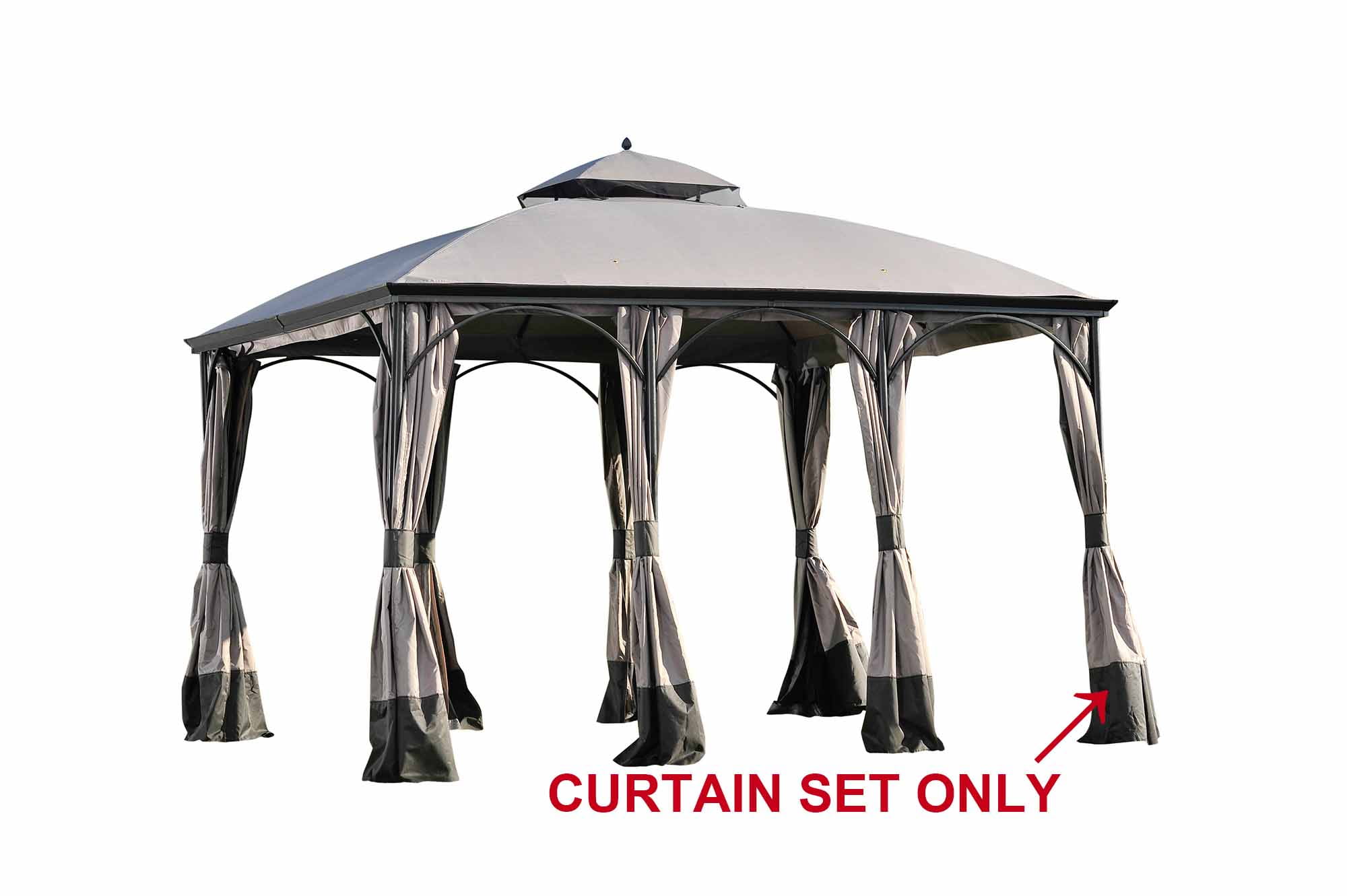 Sunjoy Replacement Curtain for LGZ212PCOB 10X12 Somerset Gazebo