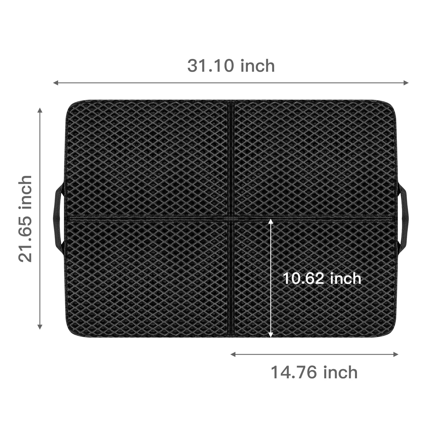 Pefilos Foldable Large Double Layer Cat Litter Trapping Mat with Handles,30" X 23.6", Grey Pefilos Foldable Large Double Layer Cat Litter Trapping Mat with Handles,30" X 23.6", Grey