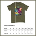 thumbnail image 5 of Tee Hunt Cute Thinking Crowned Cat T-Shirt Dean Russo Colorful Kitte Men's Tee, Military Green, 3X-Large, 5 of 5