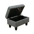 thumbnail image 4 of MAYEERTY Faux Leather Ottoman with Storage for Modular Sectional Sofa, Dark Grey, 4 of 5