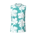 thumbnail image 6 of Lsque Vintage Floral Print Men's Cotton Blend Sleeveless Muscle Shirts (S-3XL)- Moisture Wicking, Odor Protection, UPF 30+,, 6 of 8