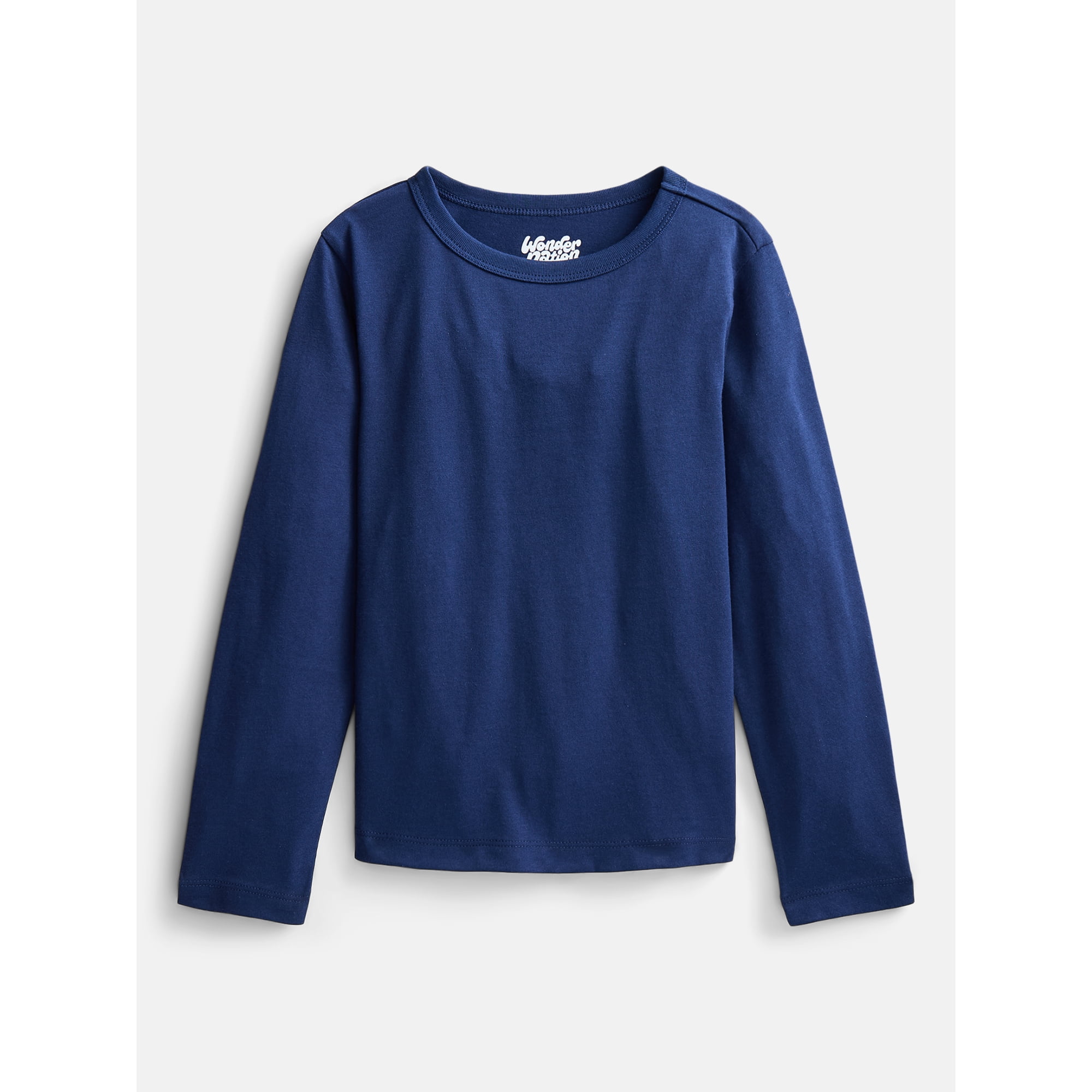 Wonder Nation Boys' Kid Tough Tee with Long Sleeves, Sizes XS-XXL & Husky
