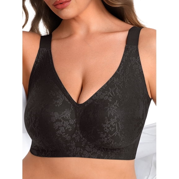 Cueply Womens Wireless Bra Supportive Seamless Bras Full Coverage Push Up Comfortable No Underwire Tshirt Bras